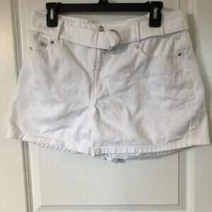 LA BLUES White Denim Shorts Womens 12 100% Cotton Beach Beachy Summer Travel